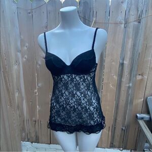 Victoria’s Secret black Lace Chemise Babydoll size 34C